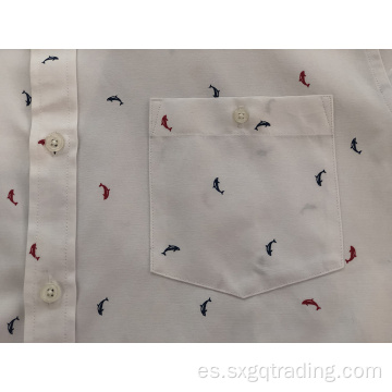 Camisa de manga larga con estampado CVC para hombre